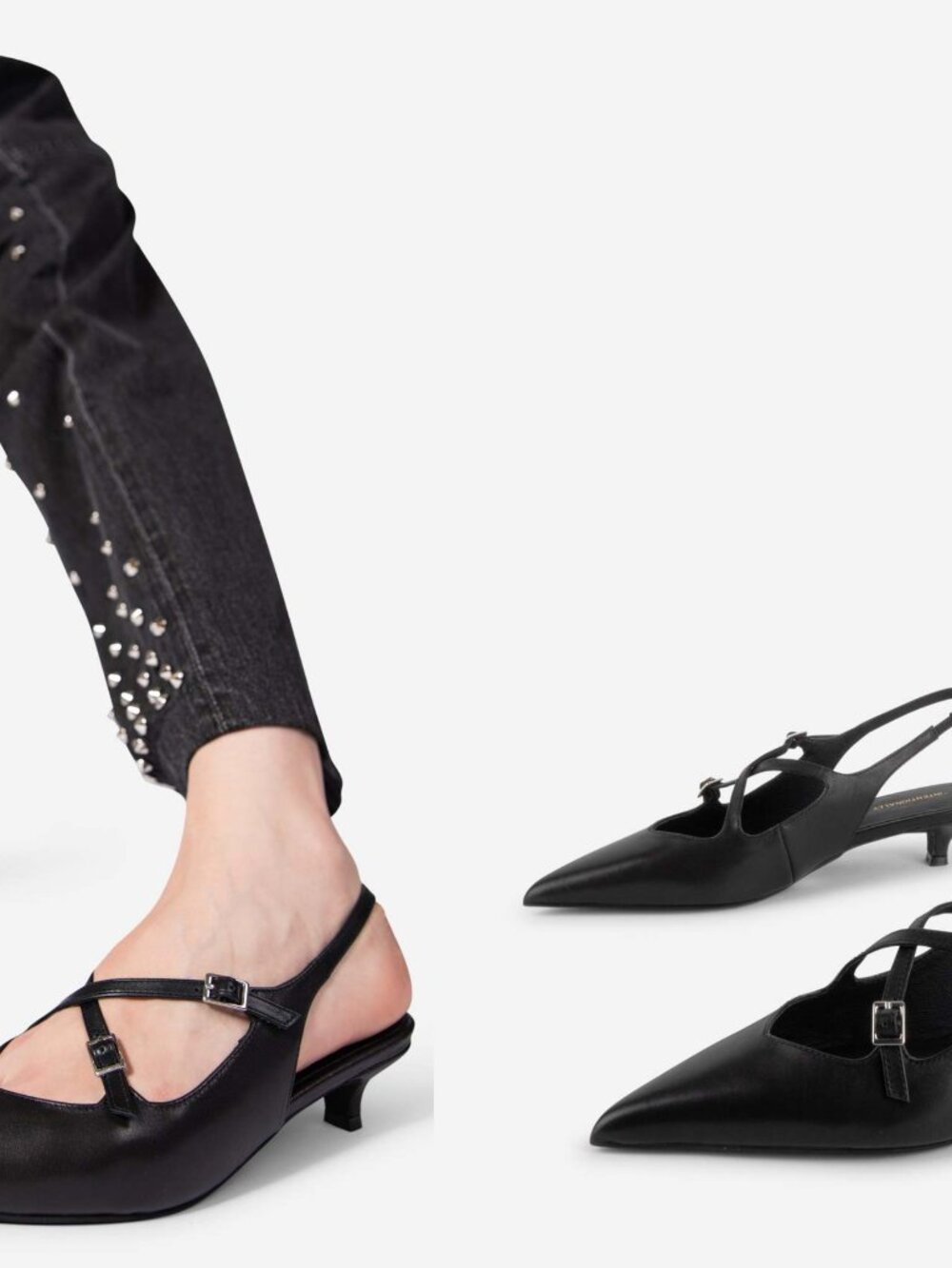 "INTENTIONALLY __________." Jax Slingback Kitten Heel size 38/ 8